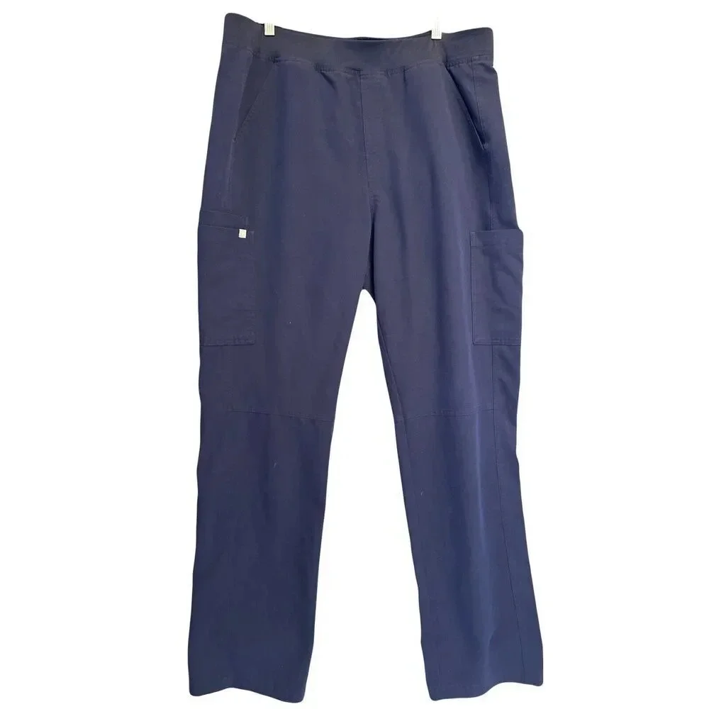 Figs Axim Cargo Scrub Pants Mens XXL Tall Navy Blue Pants Technical Collection